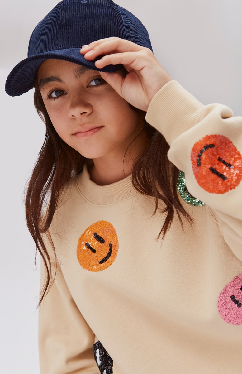 molo kids fashion happy face sweatshirt